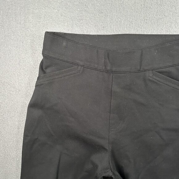 Spanx Pants Womens Small Black High Rise Stretch Skinny Jeggings Pull On Slit - Picture 6 of 10